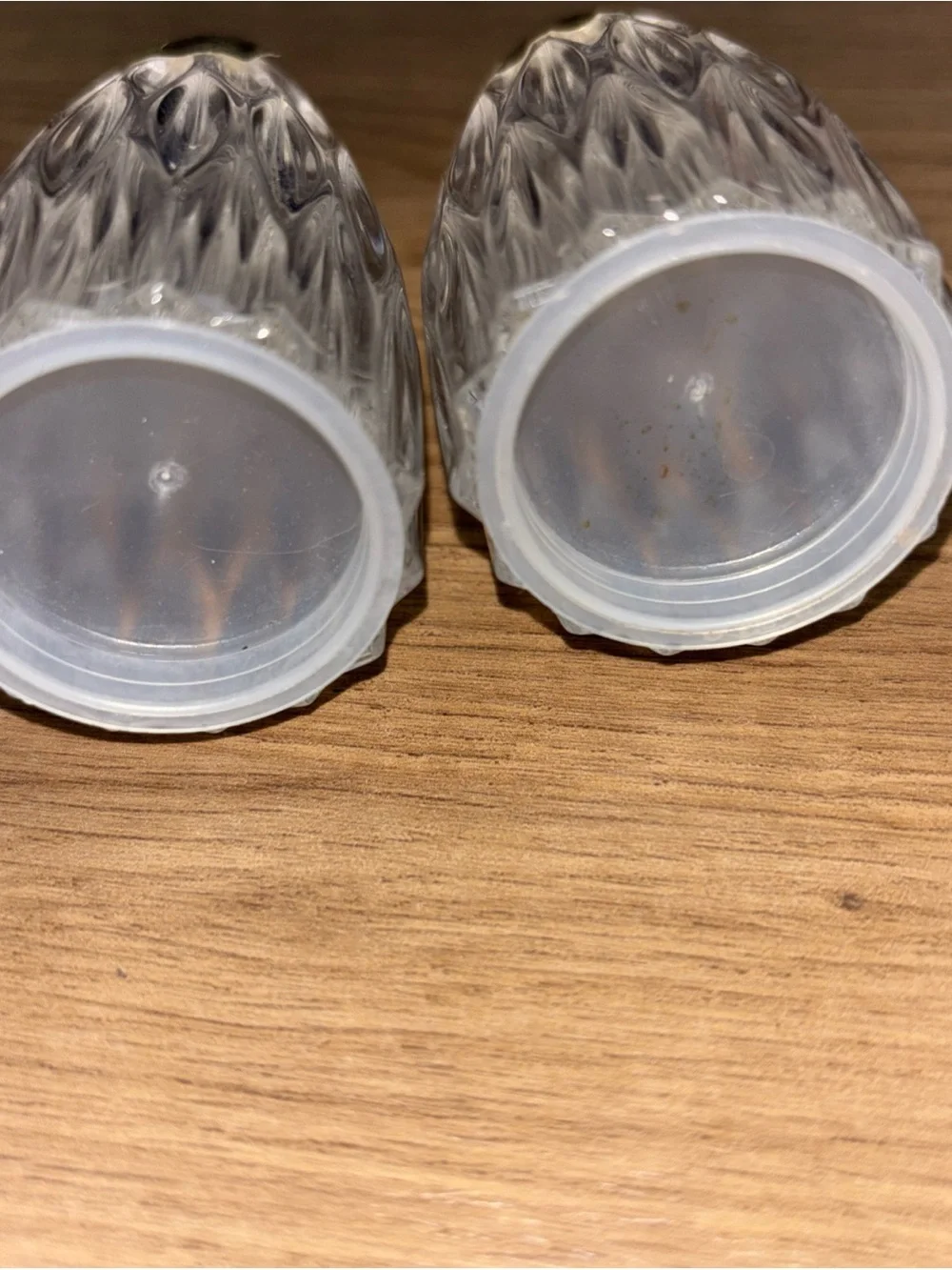 Vintage Princess House 24% Lead Crystal Salt and Pepper Shakers with Gold Labels